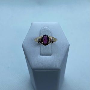 14k tourmaline and diamonds ring